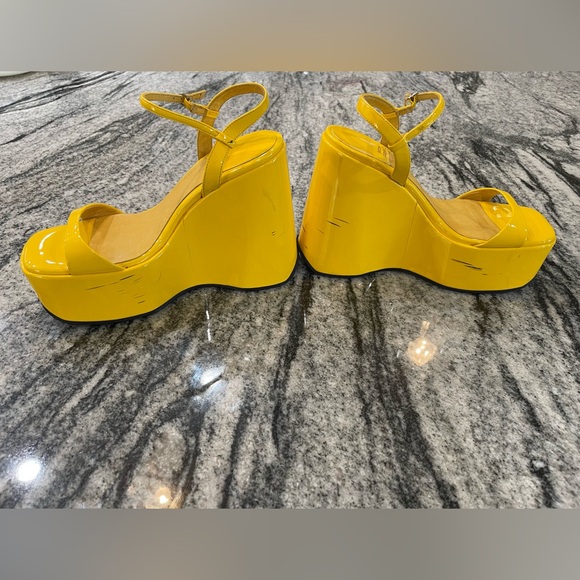 Jeffrey Campbell, yellow wedges heels - Picture 6 of 7